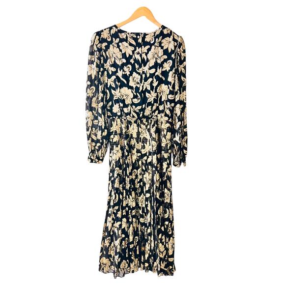 Evenings by Raul Blanco Dresses & Skirts - Raul Blanco Evenings Gold Black Pleated Midi Dress Size 6